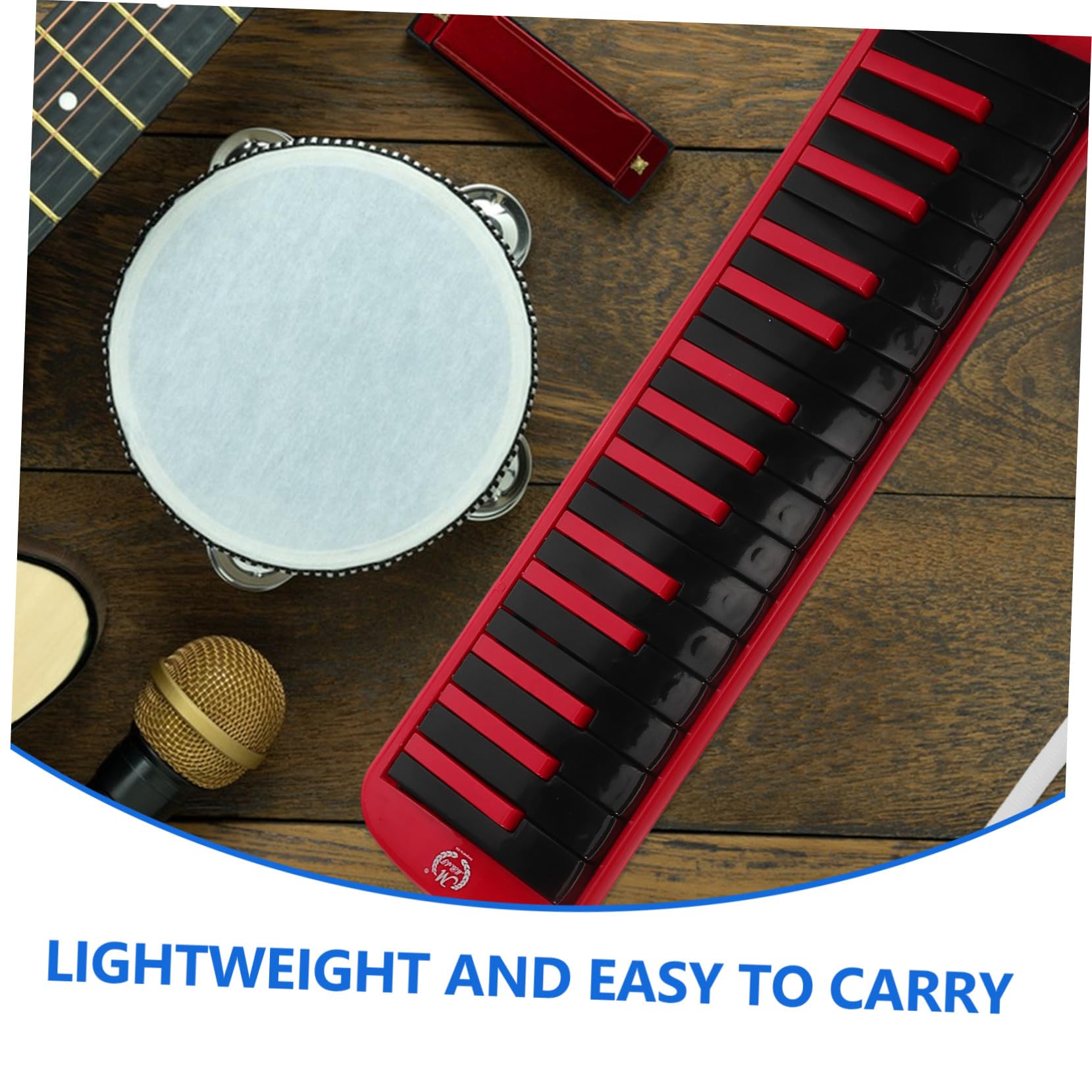 Baluue Melódica Soprano Teclas para Principiantes con Doble Tubo Boquillas y Estuche EVA Resistente Instrumento Musical Portátil para Enseñanza y Aprendizaje de Música