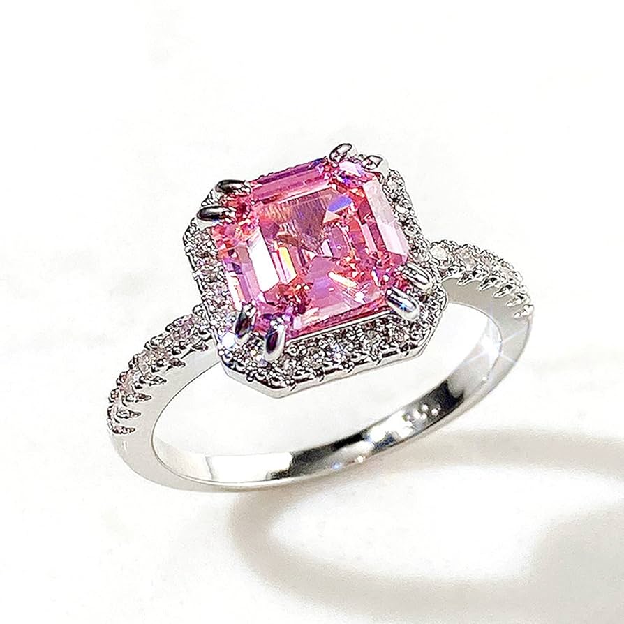 指輪・リング TATIANA Silver 925 Bold Princess Cut Ring CR0491 1706956 Women's 1Ct. Sterling Silver 925 Princess-cut Double Halo