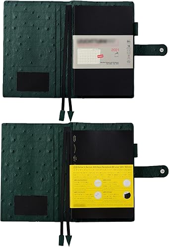 Miniatura 3 de Funda de planificador B6 de piel auténtica, organizador personal con bucle para bolígrafo, ranuras para tarjetas, bolsillos con cremallera,