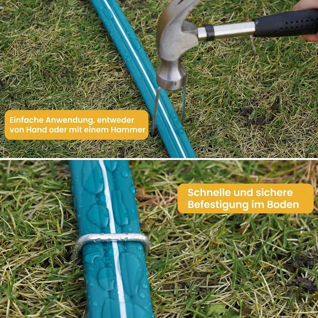 Schlauchregner Sprühschlauch 15 m, Bewässerungsschlauch mit Löchern für feinen Sprühregen, ideal für Rasen, Beete und Hecken, wassersparende Gartenbewässerung