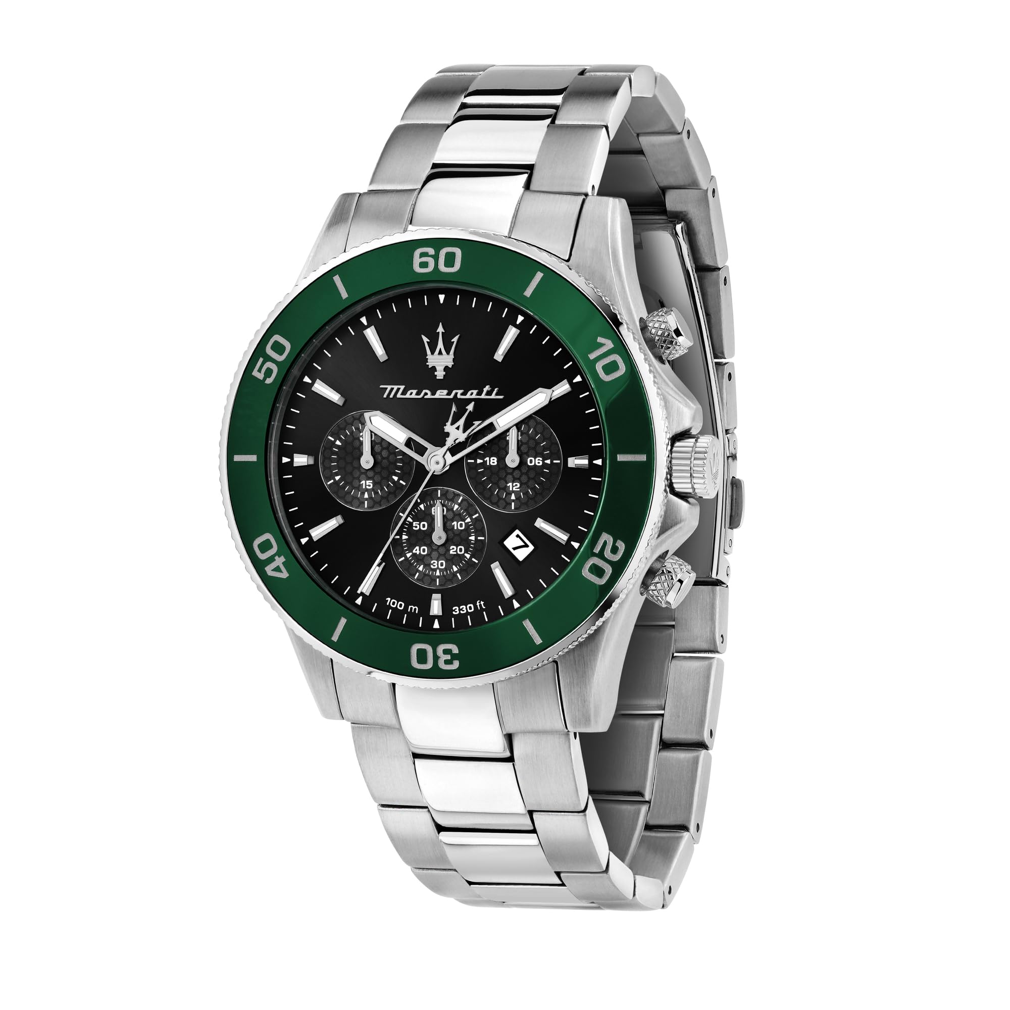 Maserati Lifestyle Chronograph Date Small Seconds Analog Dial Color Black Stainless Steel Strap Watches for Men - R8873600008 (B0CVL7VKQR) Amazon Price History, Amazon Price Tracker