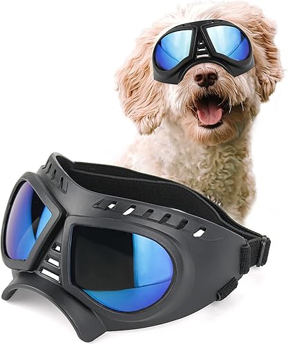 Miniatura 8 de PETLESO Gafas de sol para perros de razas grandes, lentes de sol para perros de razas grandes, protección UV para protección ocular de perro, para