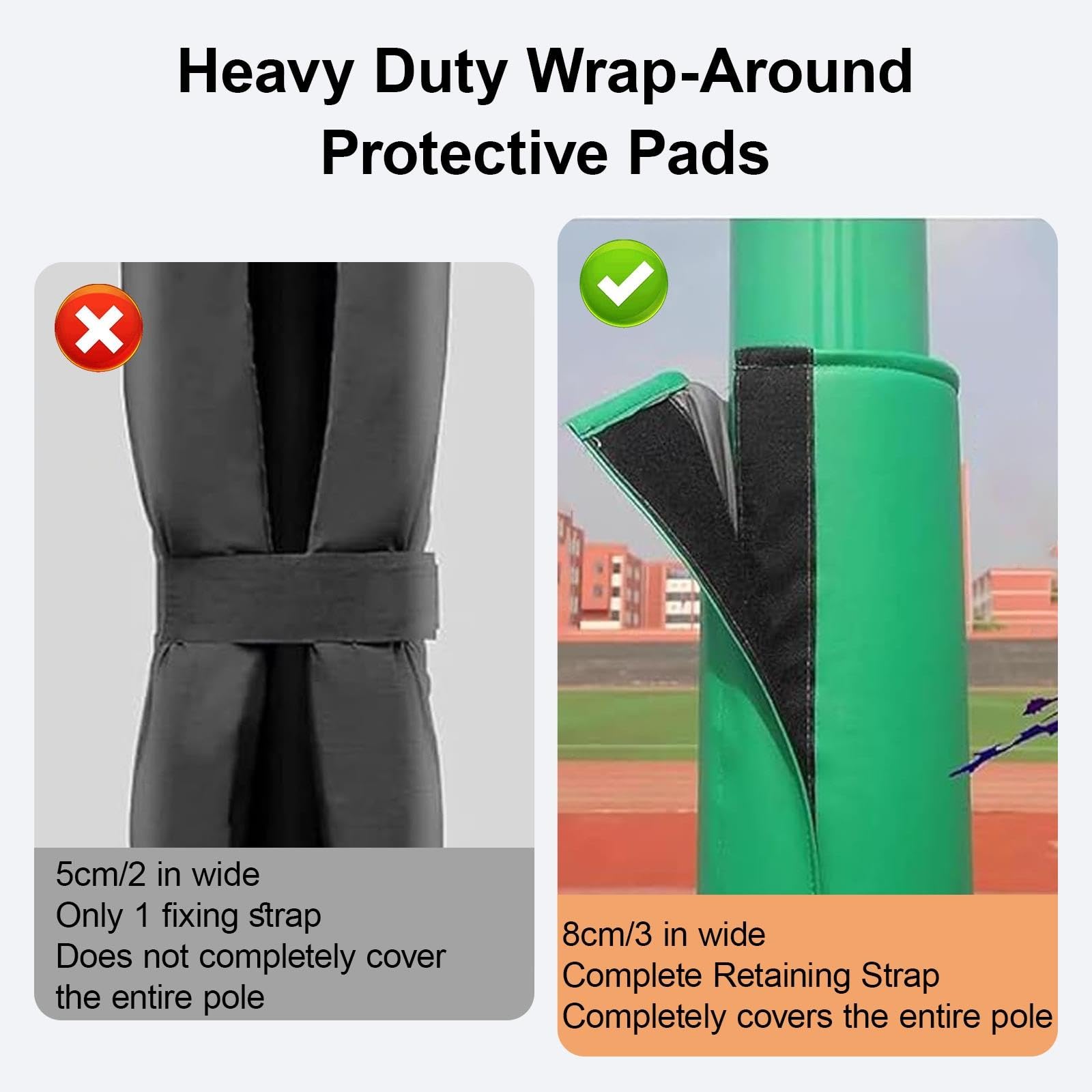 Protector Redondo para Poste Exterior, Almohadilla Envolvente Baloncesto