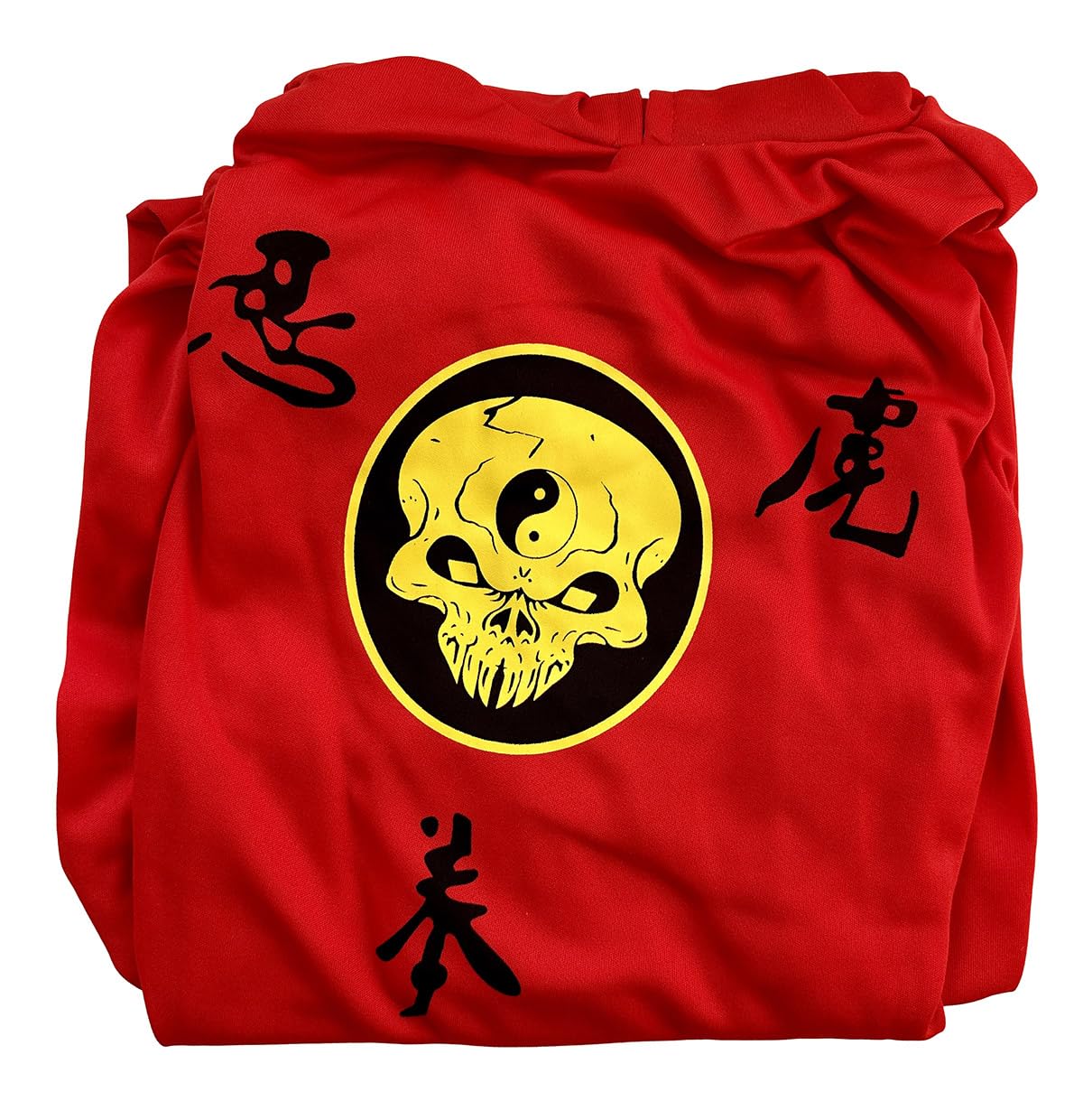 Tante Tina Costume da Ninja per Bambino - Ninja Costume con Cappuccio, Maniche Lunghe, Pantaloni e Cintura - Rosso/Nero - Taglia L (140) - Indicato per i Bambini dai 7 ai 10 Anni