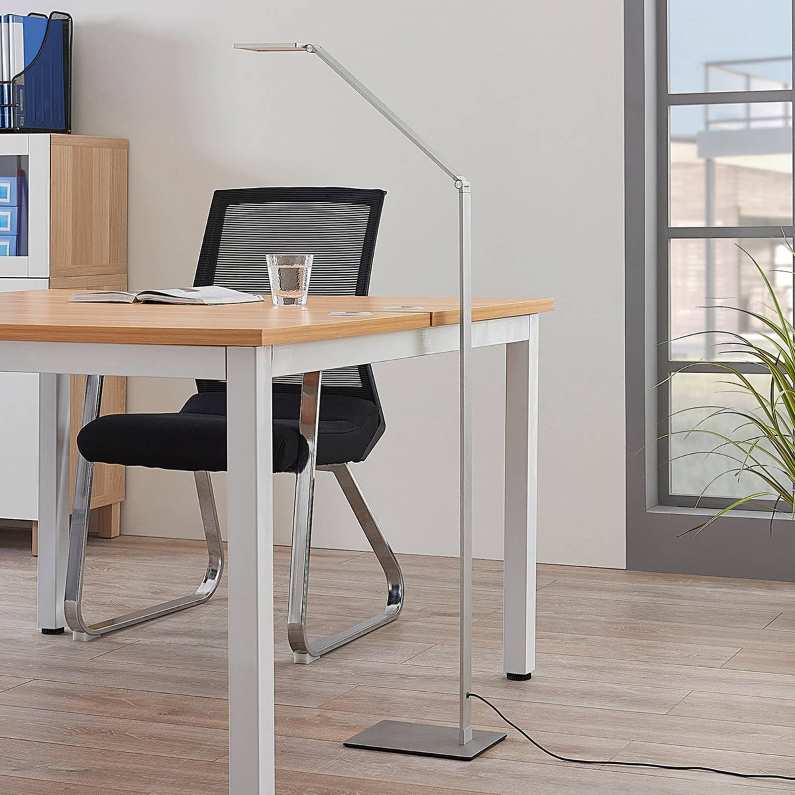 Lucande LED Stehlampe dimmbar, Standleuchte Leselampe-Stehlampe Wohnzimmer Stehleuchte Arbeitszimmer Büro Bürostehlampe Wohnzimmerlampe