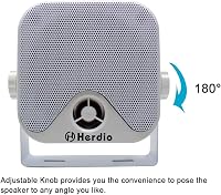 Herdio 100W Vízálló Mini Hangszóró - 10,2 cm Fehér Stereo Hangrendszer ATV, UTV, Motorkerékpár, Traktor és Hajó Használatra

AI: I've create 7