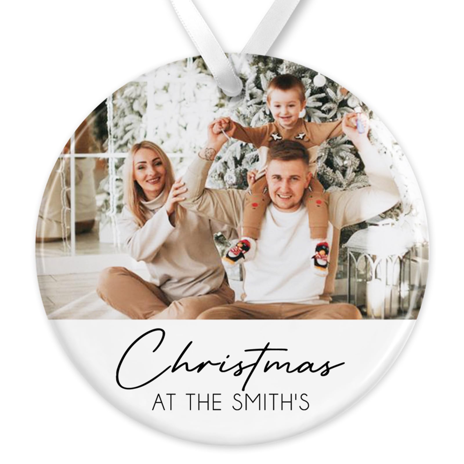Personalised Christmas Bauble | Photo Christmas Ornament | Photo Christmas Bauble | Picture Christmas Decoration (Christmas At The)