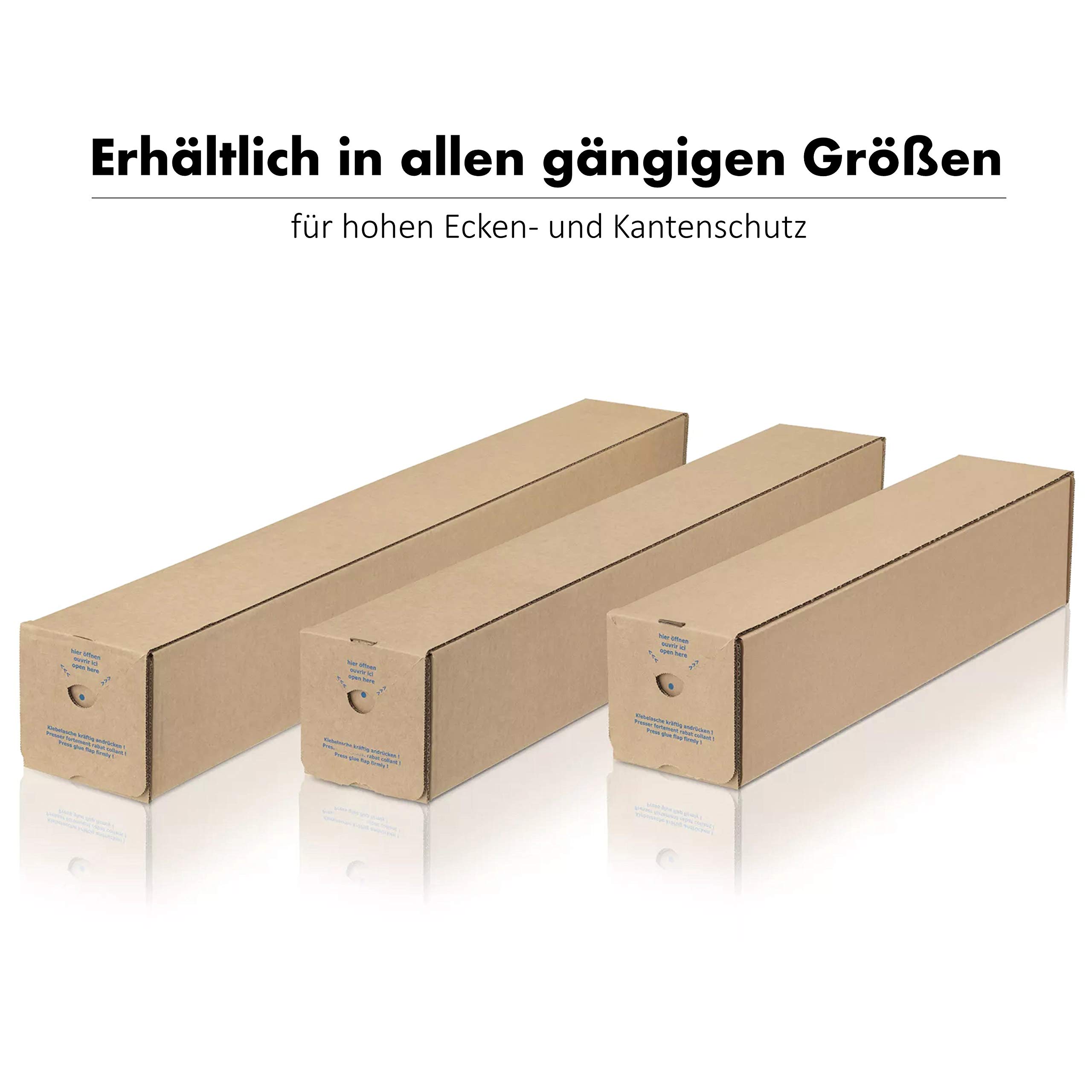100 Stück Versandhülsen 500 x 105 x 105 mm selbstklebend braun (QP3) - Versandkarton für Poster lang & eckig - Karton Verpackung Versandhülse für Sonnenschirm, Teppich & Rohre