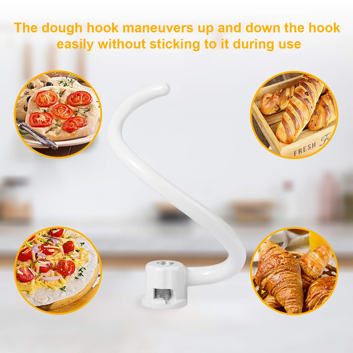 Crochet De Pétrissage DROIT Pour Batteur PR021A De Riviera-et-Bar