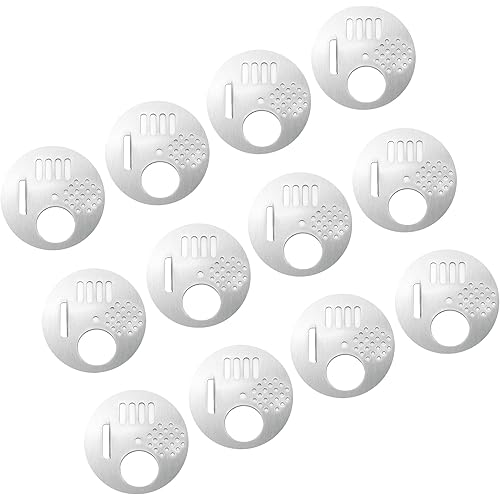 12Pcs Bee Hive Box Entrance Gates，Round Stainless Steel Bee Hive Entrance Disk Gate，Beekeeping Supplies Beehive Kits (Small)