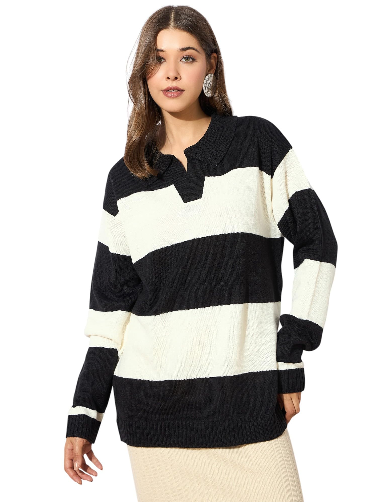 Women Polo Neck Sweater-image-45
