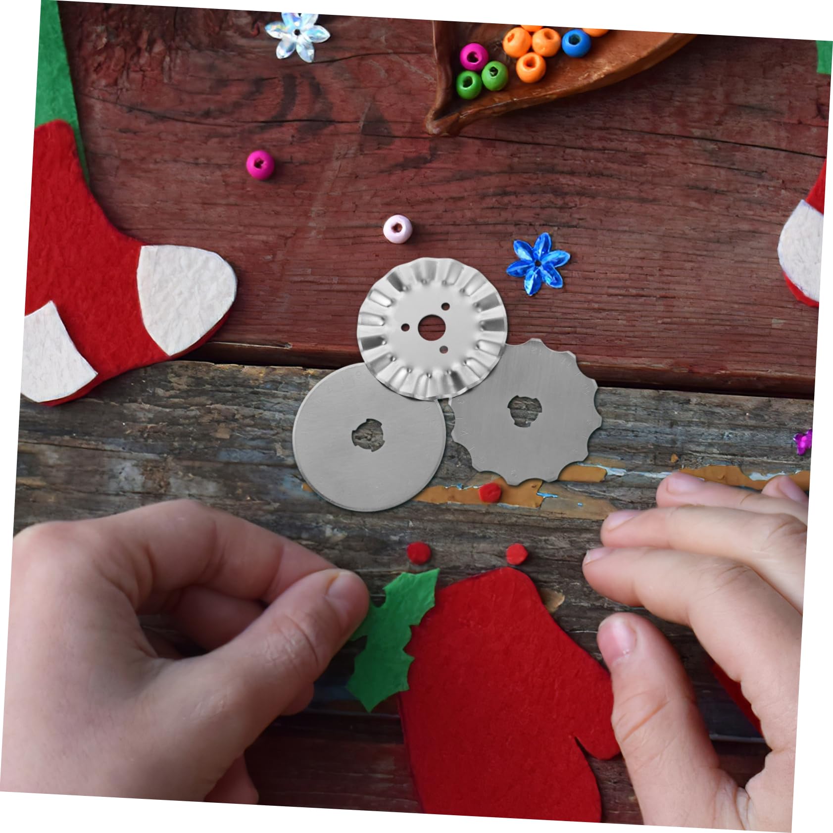 Tofficu 30piezas Cuchillas De Corte Rotativas De Inoxidable Para Acolchar Scrapbooking y Proyectos De Manualidades Incluye Cuchillas Onduladas y Rectas Repuestos Duraderos y Afilados