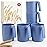 Wrova 16oz Wheat Straw Cups with handles set of 6-Plastic Cups Reusable-Unbreakable Kids Mugs-Dishwasher Safe & Microwave Safe-Ideal Plastic Mugs for Tea,Coffee,Camping,RV-Sky Blue