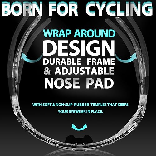 Miniatura 4 de Gafas de ciclismo fotocromáticas para hombres y mujeres, UV400 gafas de sol deportivas para MTB, equitación, correr, pesca, béisbol