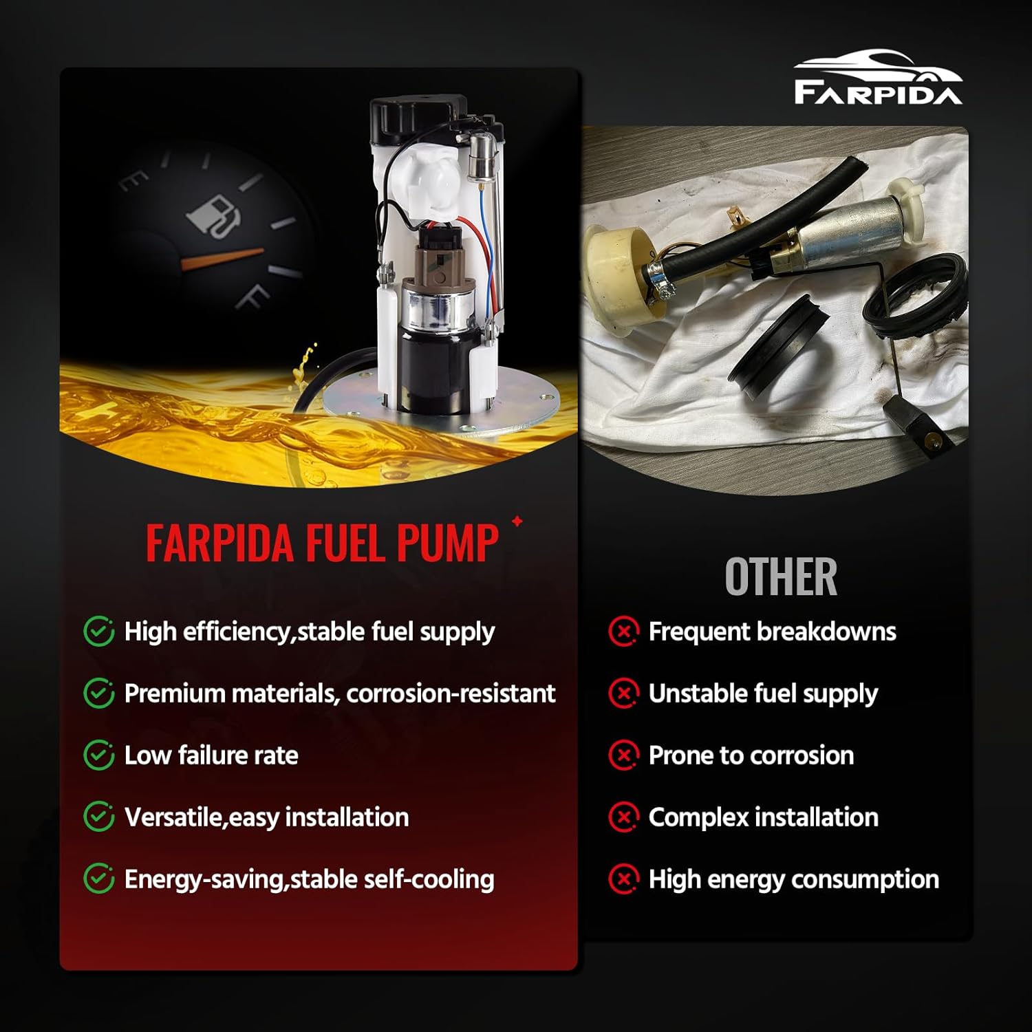 49040-0007 Fuel pump Assembly Fits for 2006 Kawasaki Ninja ZX6R ZX636C/ZX636D for 2005-2006 Kawasaki Ninja ZX6RR ZX600N,for 2005 Kawasaki Ninja ZX6R ZX636C