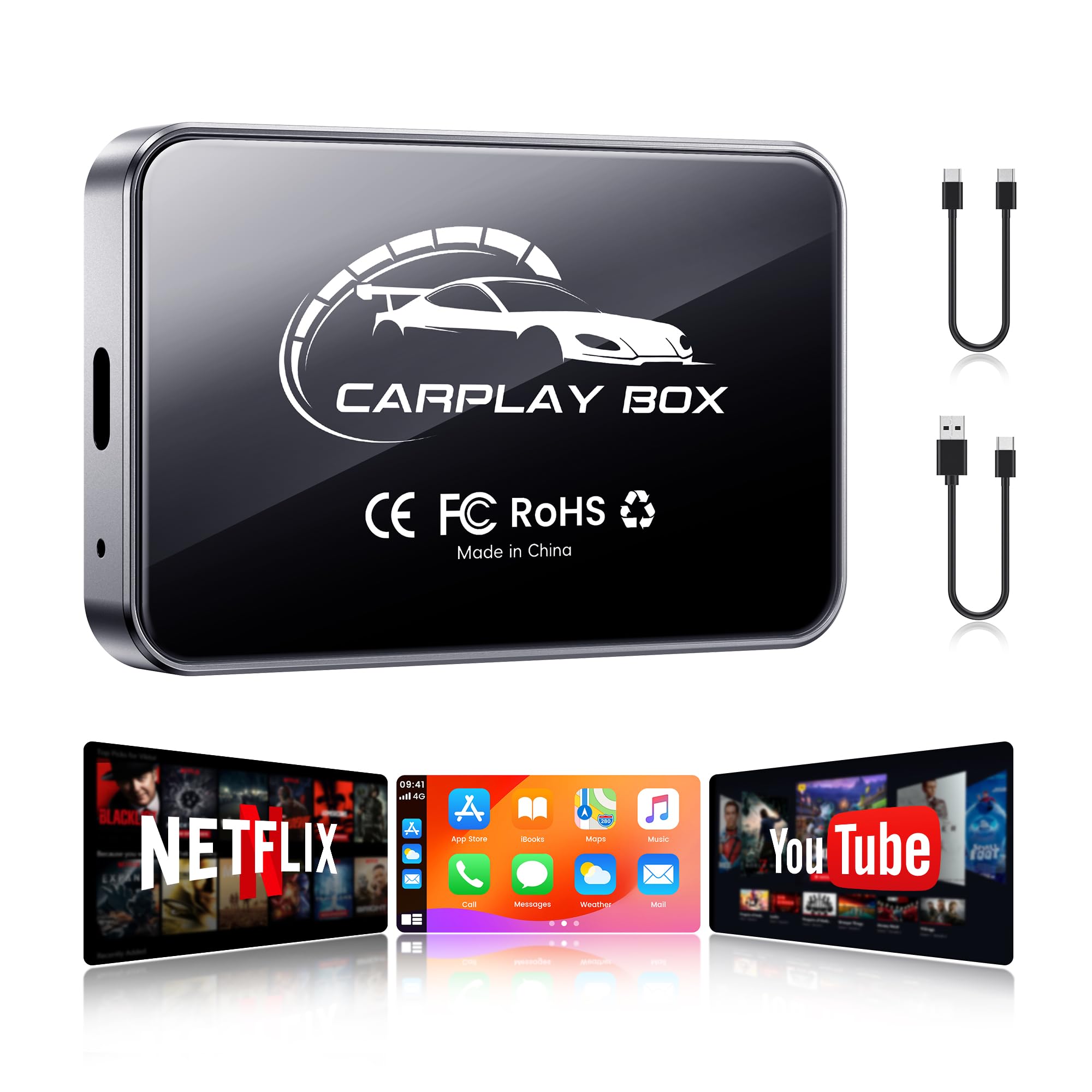 Amazon.com: AI Box CarPlay, 3-in-1 Wireless CarPlay Adapter