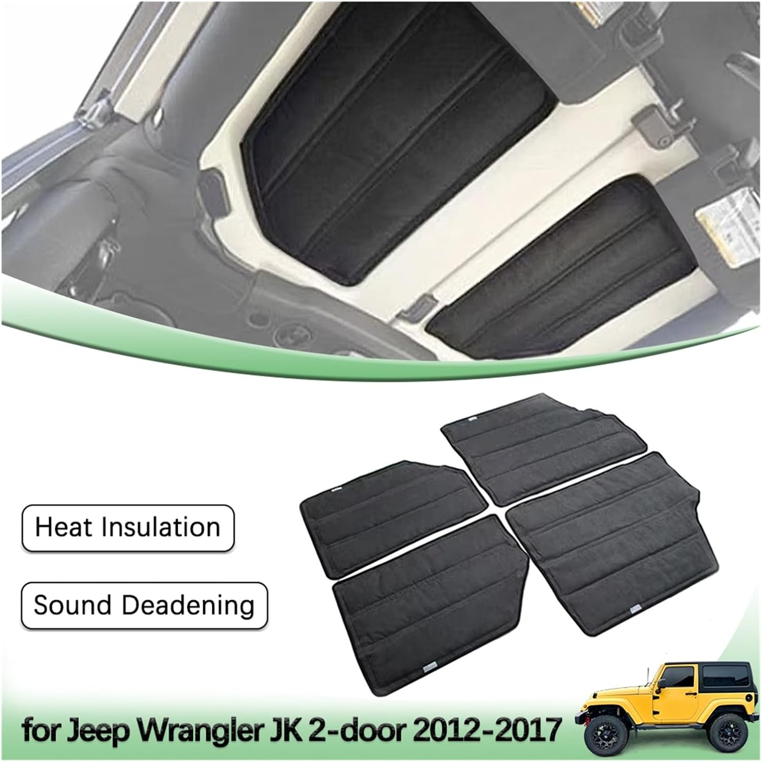 Heat Insulation Sound Deadening Hardtop Cotton Pad Kit