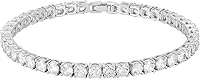 PAVOI 14K Gold Plated 4mm CZ Tennis Bracelet for Women - Hypoallergenic Sparkle, 6.5-7.5 Inch Adjustable
