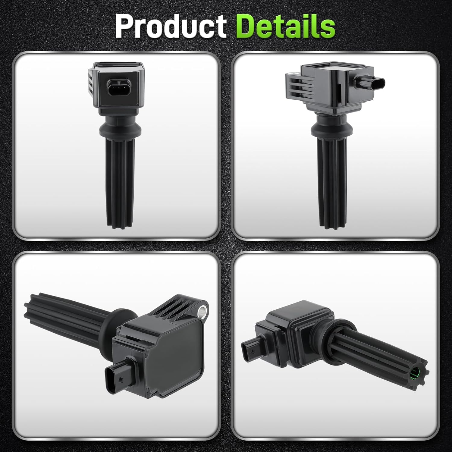 UF670 Ignition Coil SP580 Iridium-Platinum Spark Plug Fit for Ford Edge Escape Explorer Focus Fusion Taurus MKZ Mustang Special Service 2012-2017