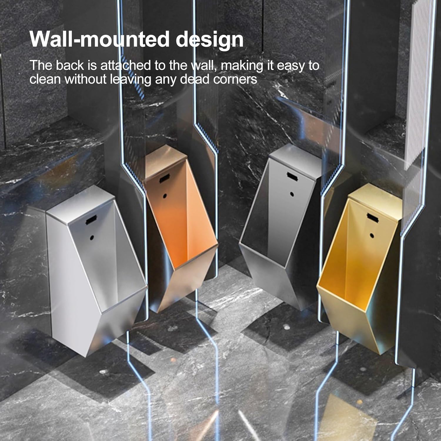 MRKU Automatic Sensor Urinal, 304 Stainless Steel Urinals, Wall Mount Sensor, Family Bathroom Toilet, Commercial Wash