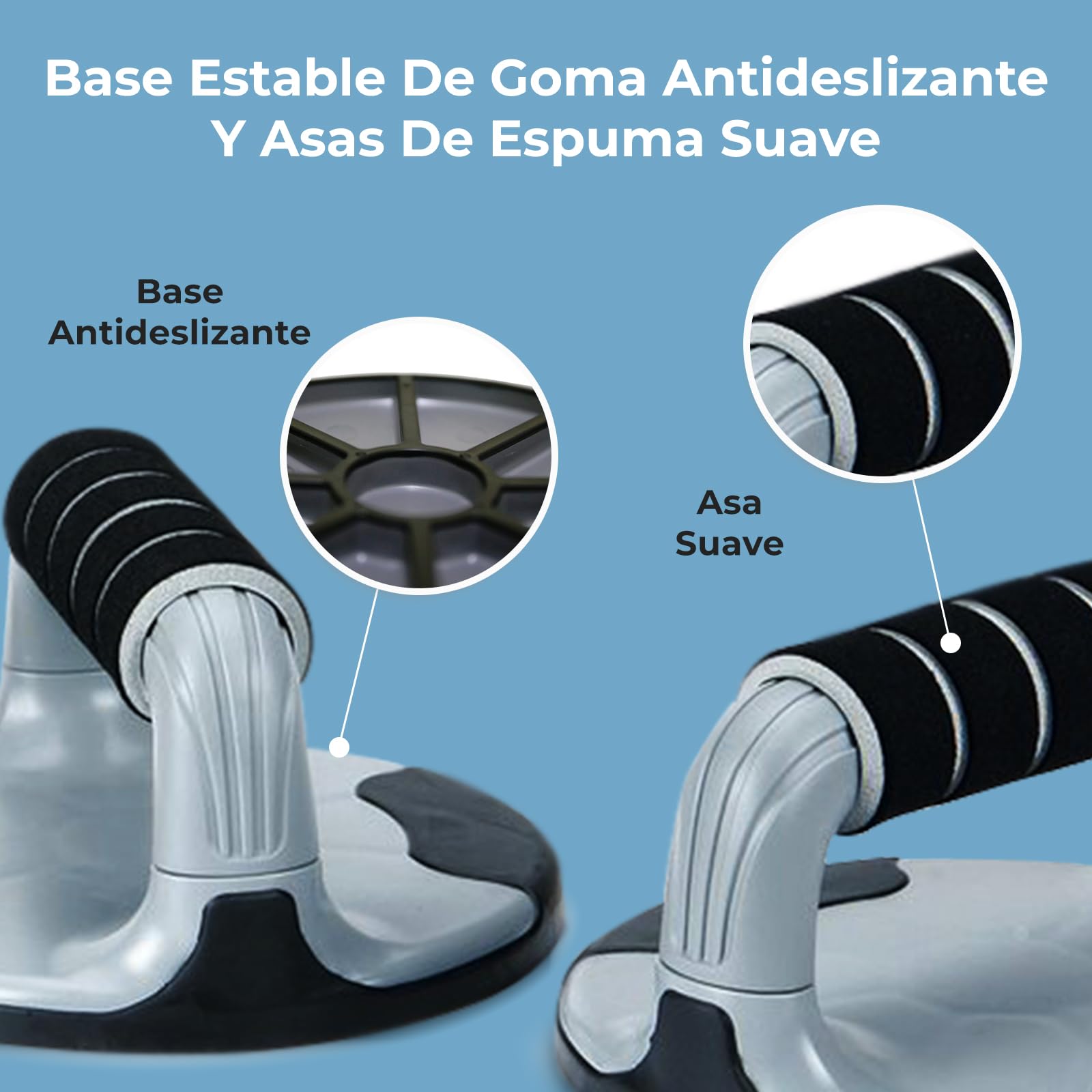 ResultSport Soportes de ejercicio con mango de espuma para hombres y mujeres, un entrenamiento perfecto para presionar el pecho