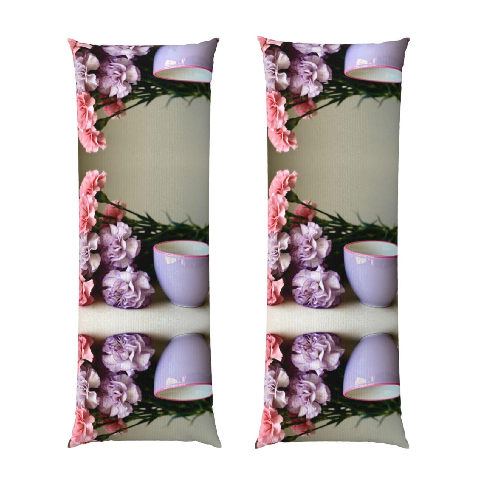 Bouquet Body Pillowcase 20x60-Ultra Soft Plush Long Pillow Cover with Hidden Zip for Sleeping