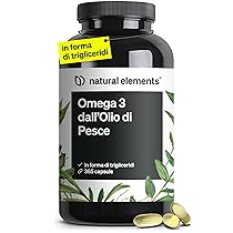 Omega 3 Olio di Pesce 2000mg – 365 softgels capsule – 360mg EPA e 240mg DHA per porzione – alto dosaggio – prodotto e testato in laboratorio in Germania