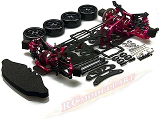 1/10 Alloy & Carbon RWD Drift Racing Car Frame Body Kit for Sakura D4
