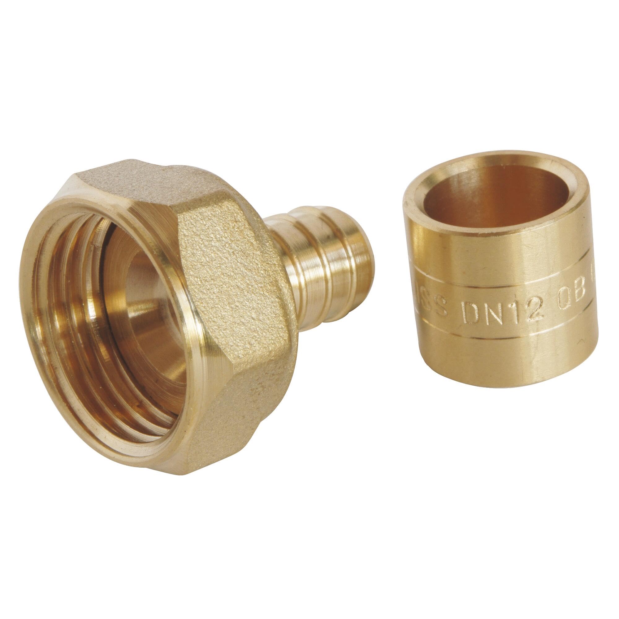 SOMATHERM FOR YOU - Straight Coupling for Sliding Pipe for Ø12 - Female Union nut 15/21 inch to a Pipe Diameter 12 for Connect