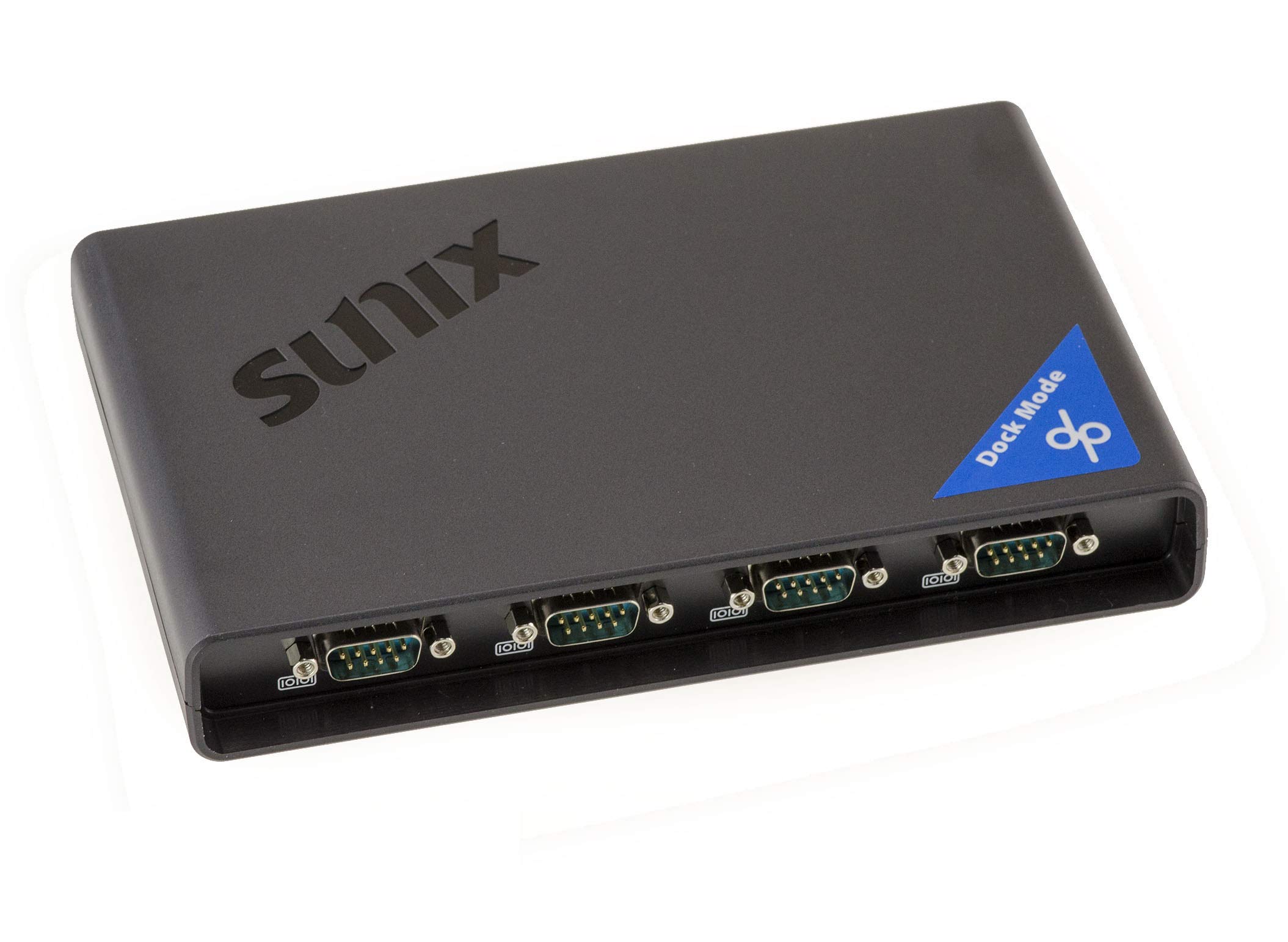 KALEA-INFORMATIQUE Dock Convertisseur Industriel Ethernet RJ45 TCP IP vers 4 Ports série RS232 DB9 avec POS 5V. Chipset SUNIX DPL2000Q (DPKS04HP0)