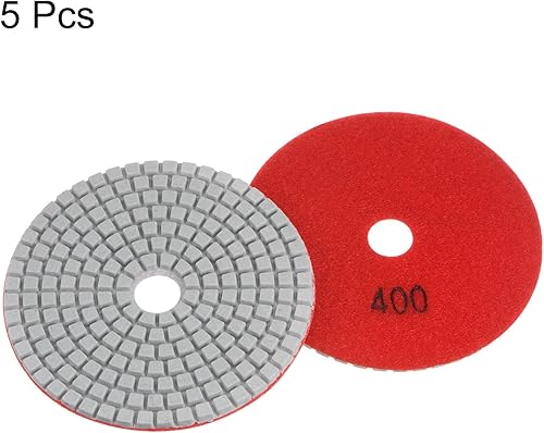 Miniatura 3 de HARFINGTON 5 almohadillas de pulido de diamante 4 "Grits 400 almohadilla de pulido húmedoseco para piedra hormigón mármol encimera cuarzo para