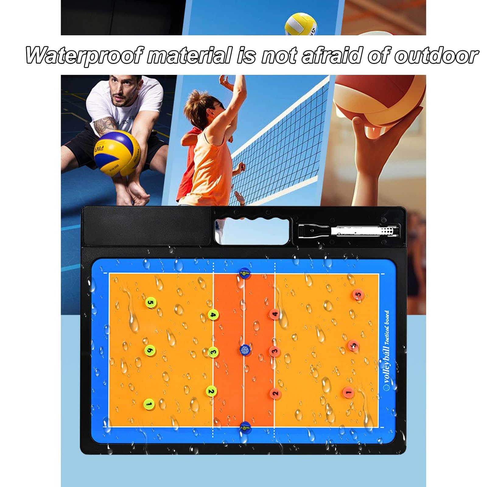 Podkładka do Siatkówki, Magnetyczna Tablica Trenerska do Piłki Nożnej, ​​Dwustronne Zastosowanie, Opcjonalne Sporty: Koszykówka, Piłka Nożna, Siatkówka, Piłka Ręczna, Hokej na Lodzie(Volleyball)