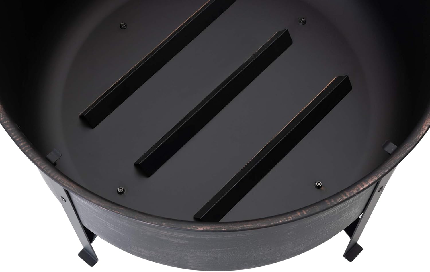  Basics Deep Bowl Round Fire Pit - 30-Inch, Brushed Copper : Patio, Lawn & Garden