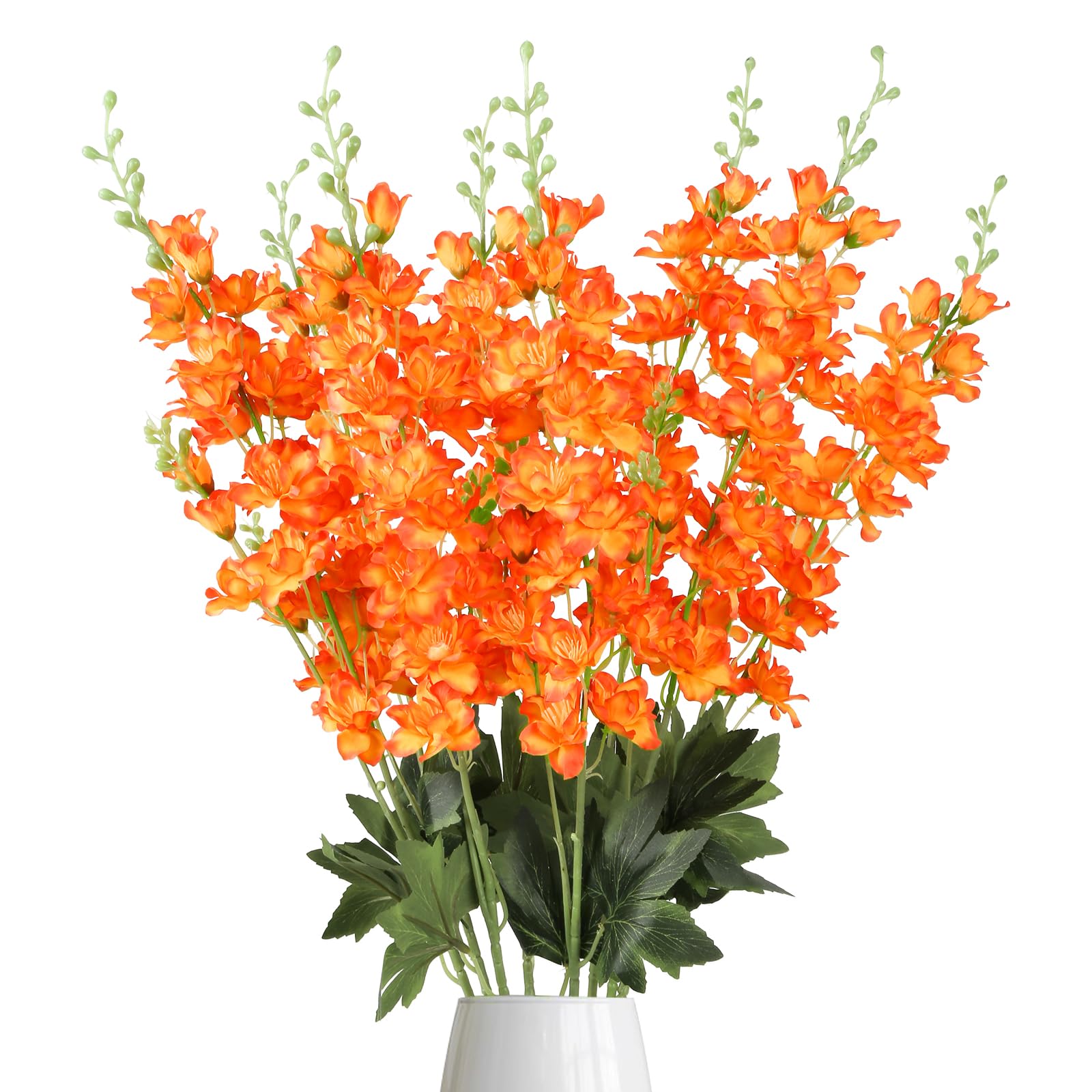 Amazon.com: Orange Delphinium Artificial Flowers,8PCS Long Stem