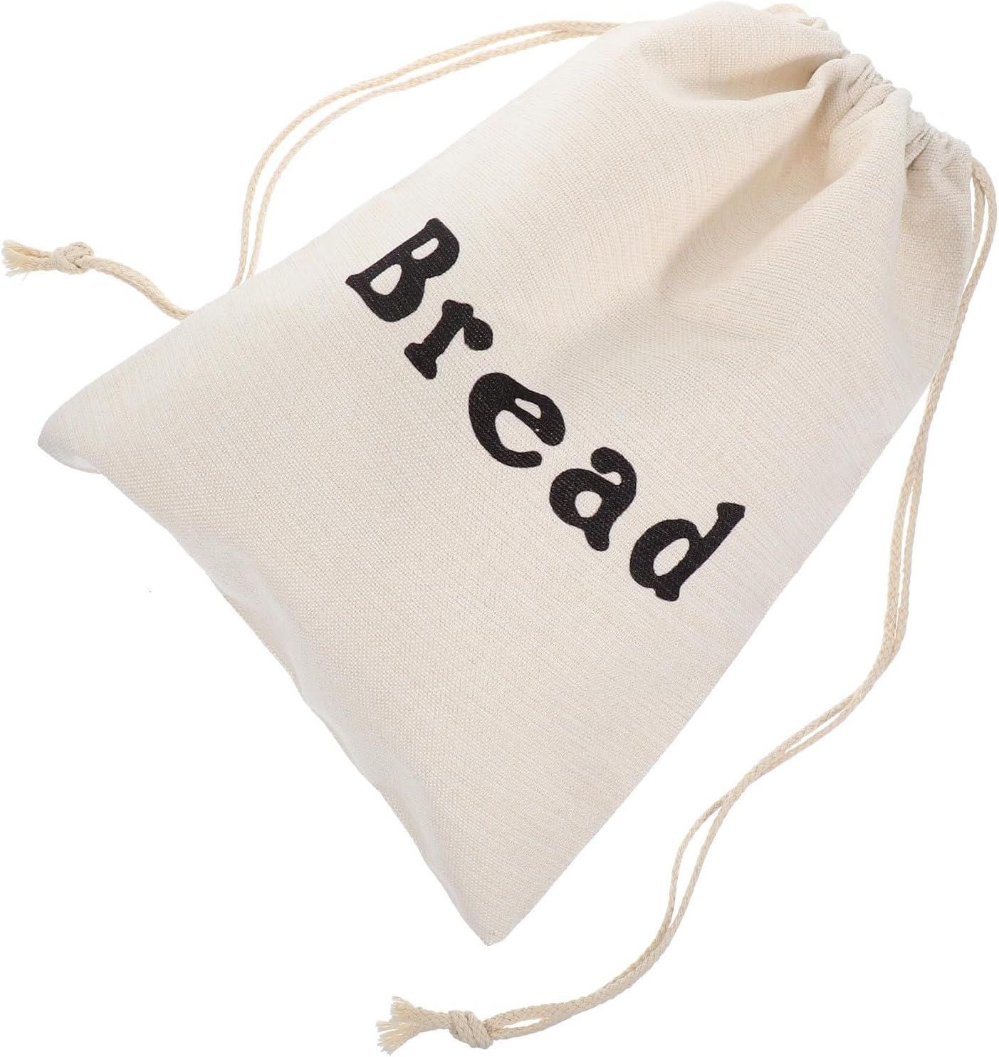 POPETPOP Reusable Linen Bread Storage Drawstring Bags for Home Use and Packaging Party Favors Beige Loaf Bread Bags for Toast and Cookies to Reduce Waste