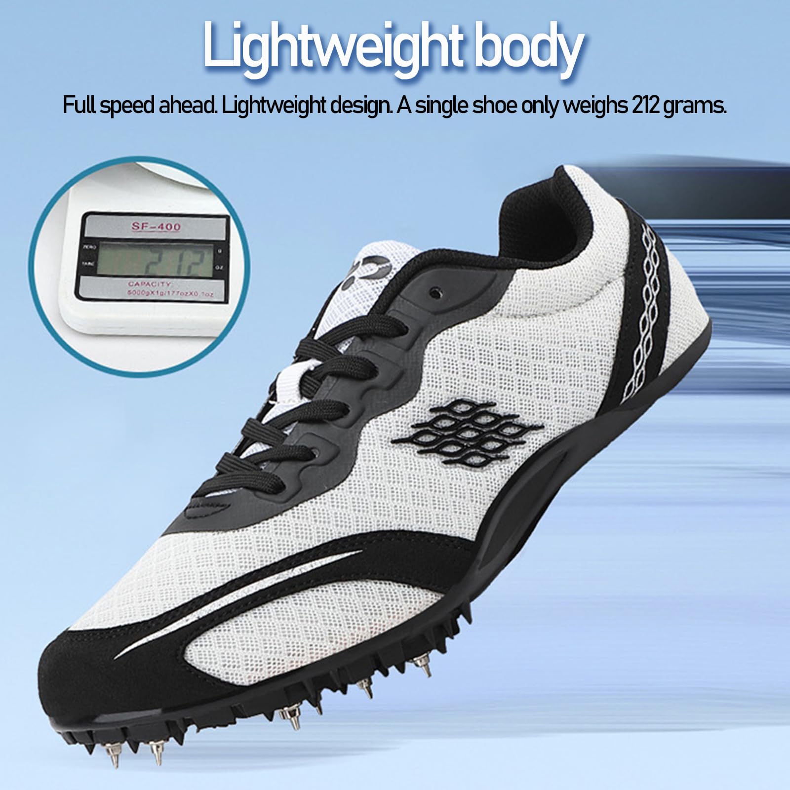 Pointes D'AthléTisme Unisexes,Spikes De D’AthléTisme,Chaussures De Saut en Longueur,Maille Pointes LéGèRes Course AthléTique AntidéRapant,RespirantesléGèRes Et Durables,pour Homme,Femme