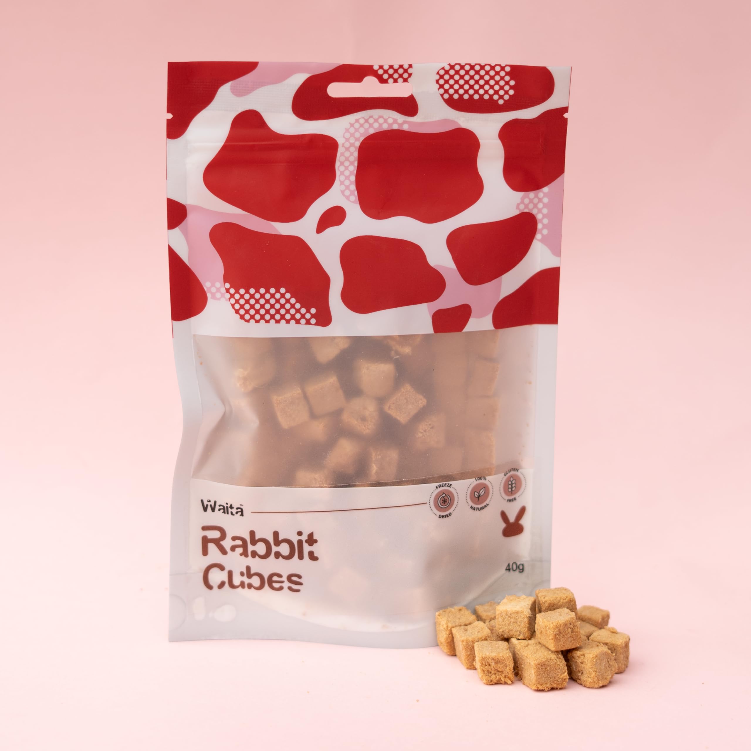 Freeze Dried Rabbit Cubes for Cat Treats Pets Dog Treats Natural Fresh Cat Food And Dog Food 40gBag