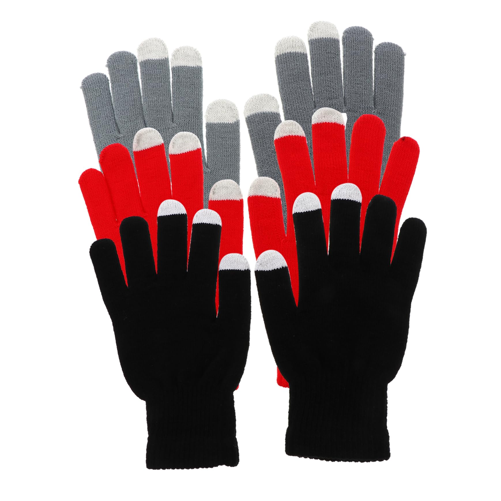 LIFKOME 3Pairs Winter Outdoor Sports Gloves Thickened Touch Screen Mitts Windproof Full Cover for Riding Skiing and Cold Weather Activities Light