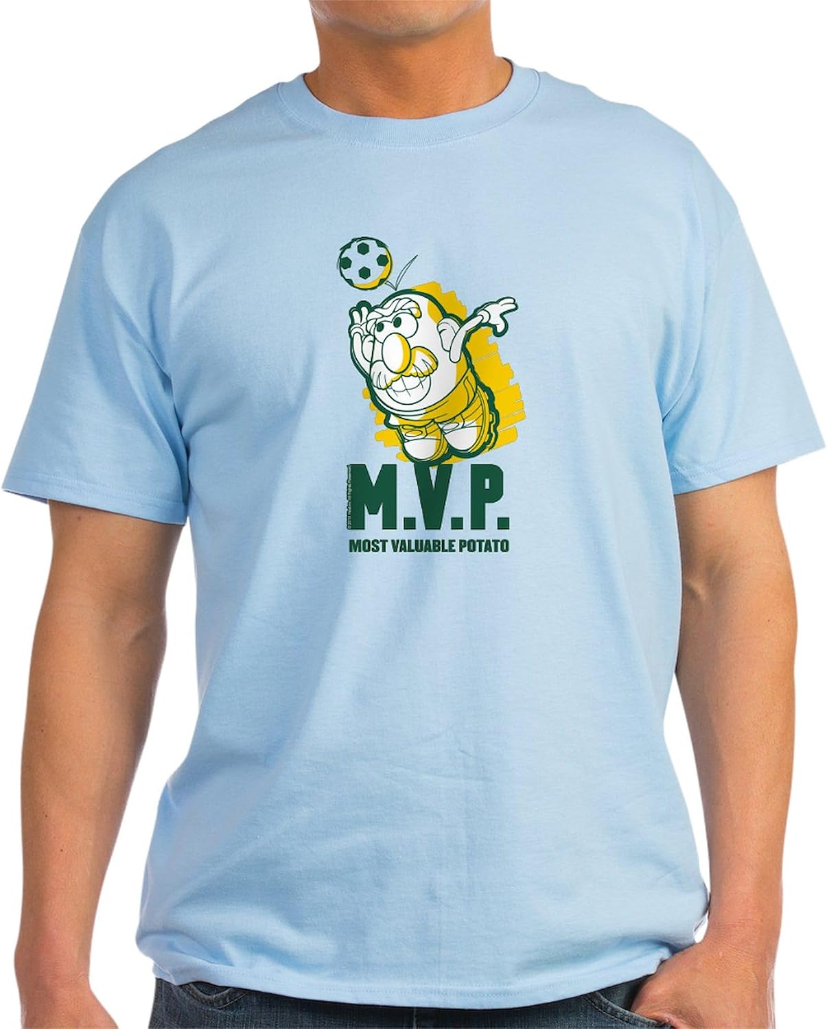 CafePress Mr. Potato Head MVP Light T Shirt Men's 100% Cotton, Classic Graphic White T-Shirt