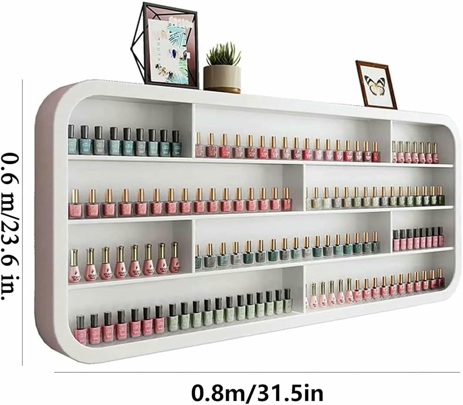 Estante Multifuncional para perfumes, Estante para aceites Esenciales y Estante de Pared para esmaltes de uñas (0,8 metros/31,5 Pulgadas)