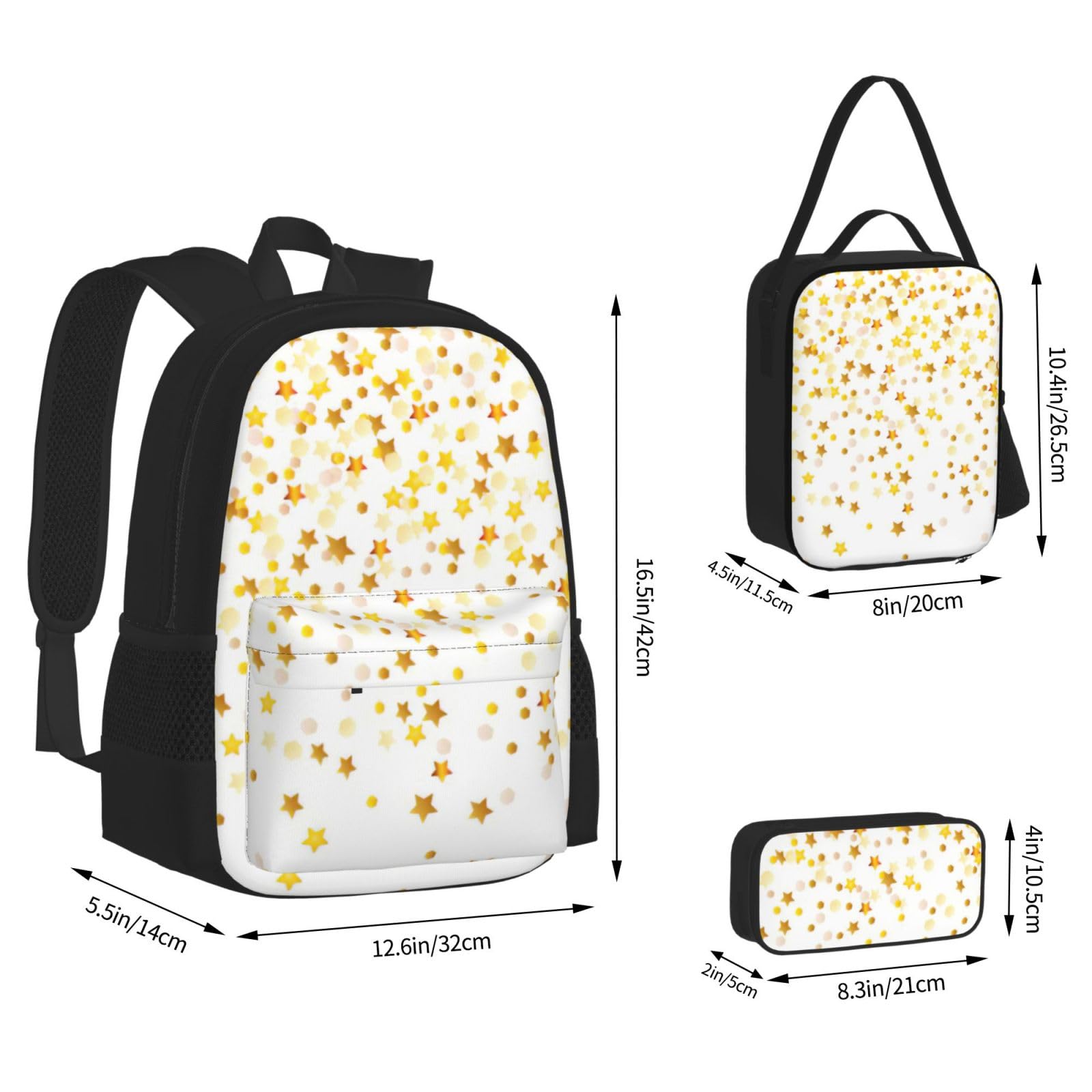 Zaino, borsa portapranzo, astuccio, set da 3 pezzi, per lavoro e