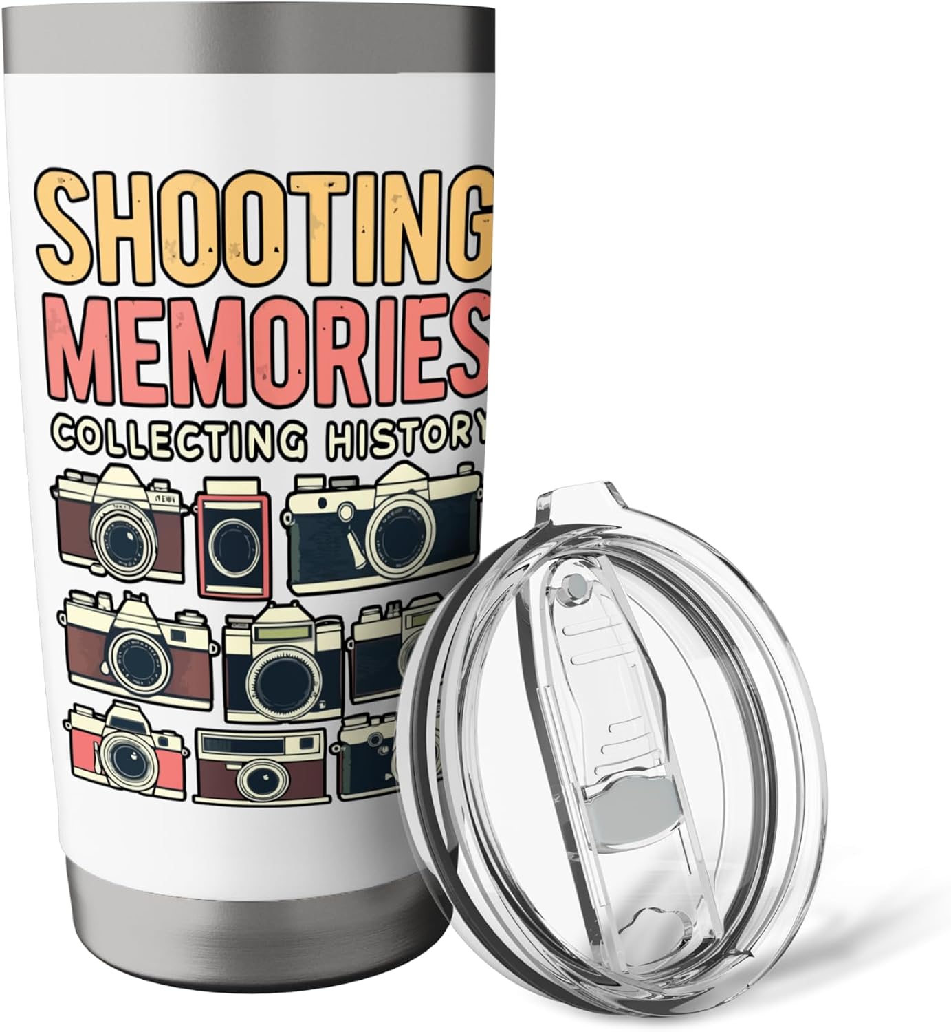 Camera Collector Cameraman Photography Camera Collecting Stainless Steel Insulated Tumbler image 5