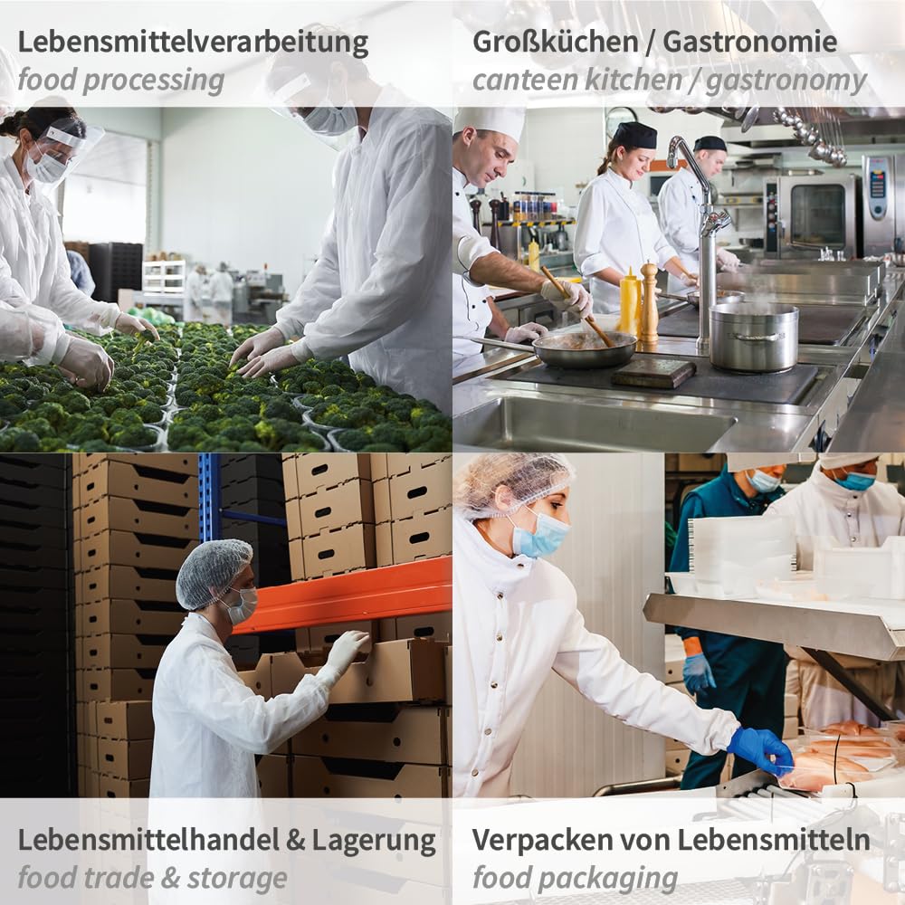 Franz Mensch 1 Stück HACCP Hosen | Polycotton, weiß, M, Hygienehose, Pflegerhose,Gesundheitshose