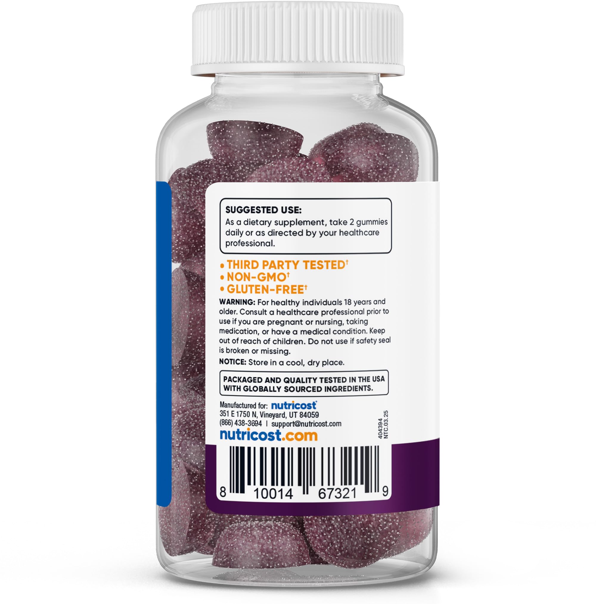 Nutricost Ashwagandha Extract Gummies (Mixed Berry) 60 Gummies, Gluten-Free — Amazon image 4