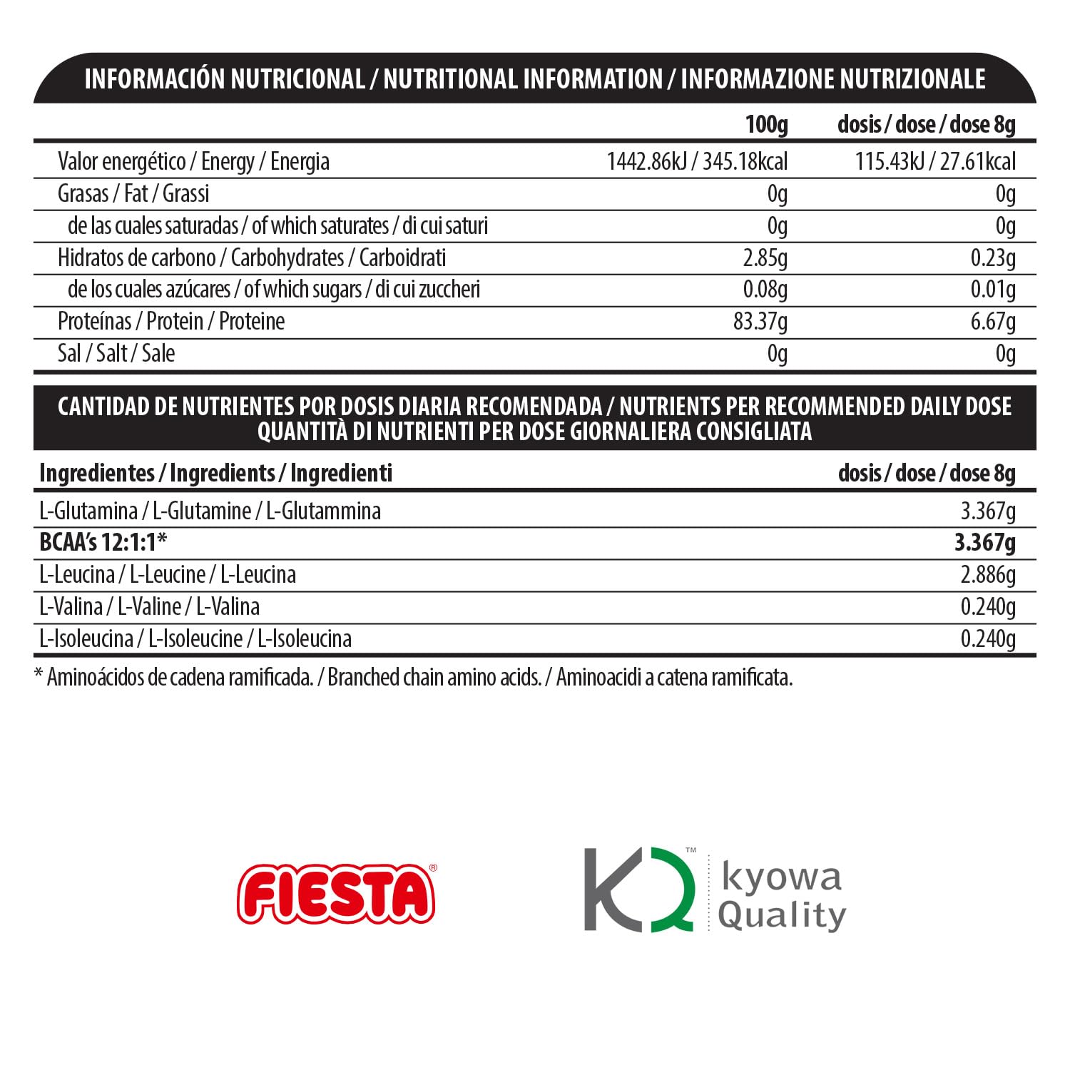 BIG | BCAAs y Glutamina Micronizada Kyowa | Sabor Exclusivo Kojak | Mejora el Rendimiento Físico | Contribuye a una mejor Recuperación | Materia Prima de Máxima Calidad