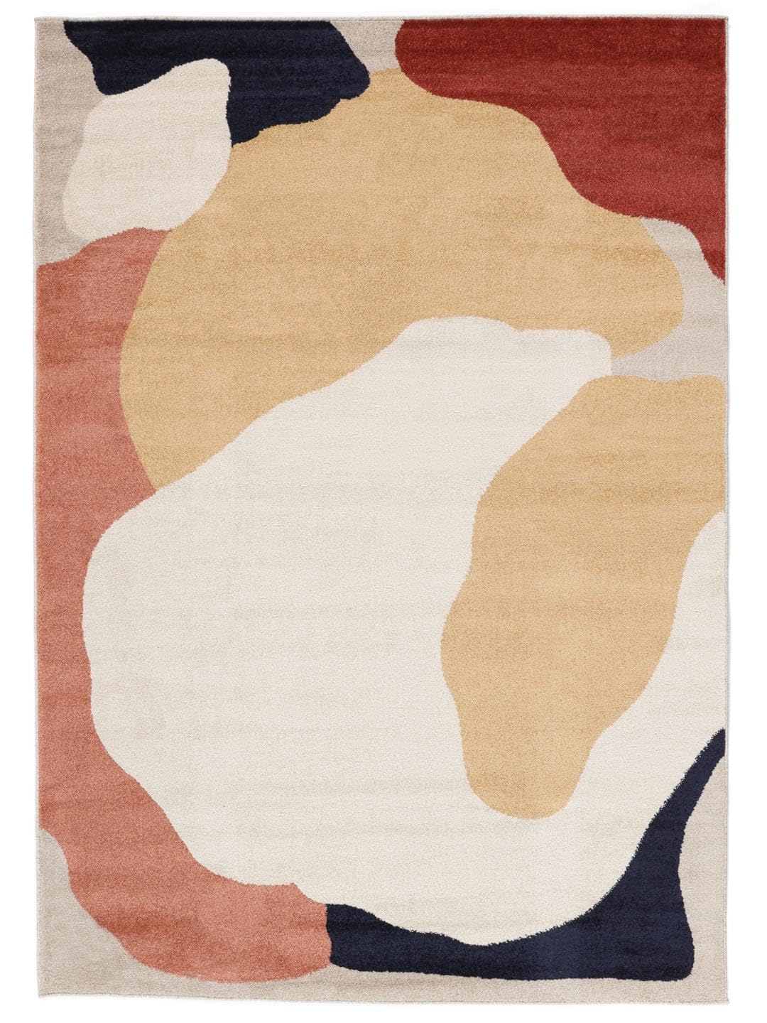 RugVista Big sur Tapis, 300 x 400 cm, Jaune/Blanc crème Beige | Modernes, Rectangulaire, Poil moyen, Nettoyage à sec seulement, Oeko-Tex 100