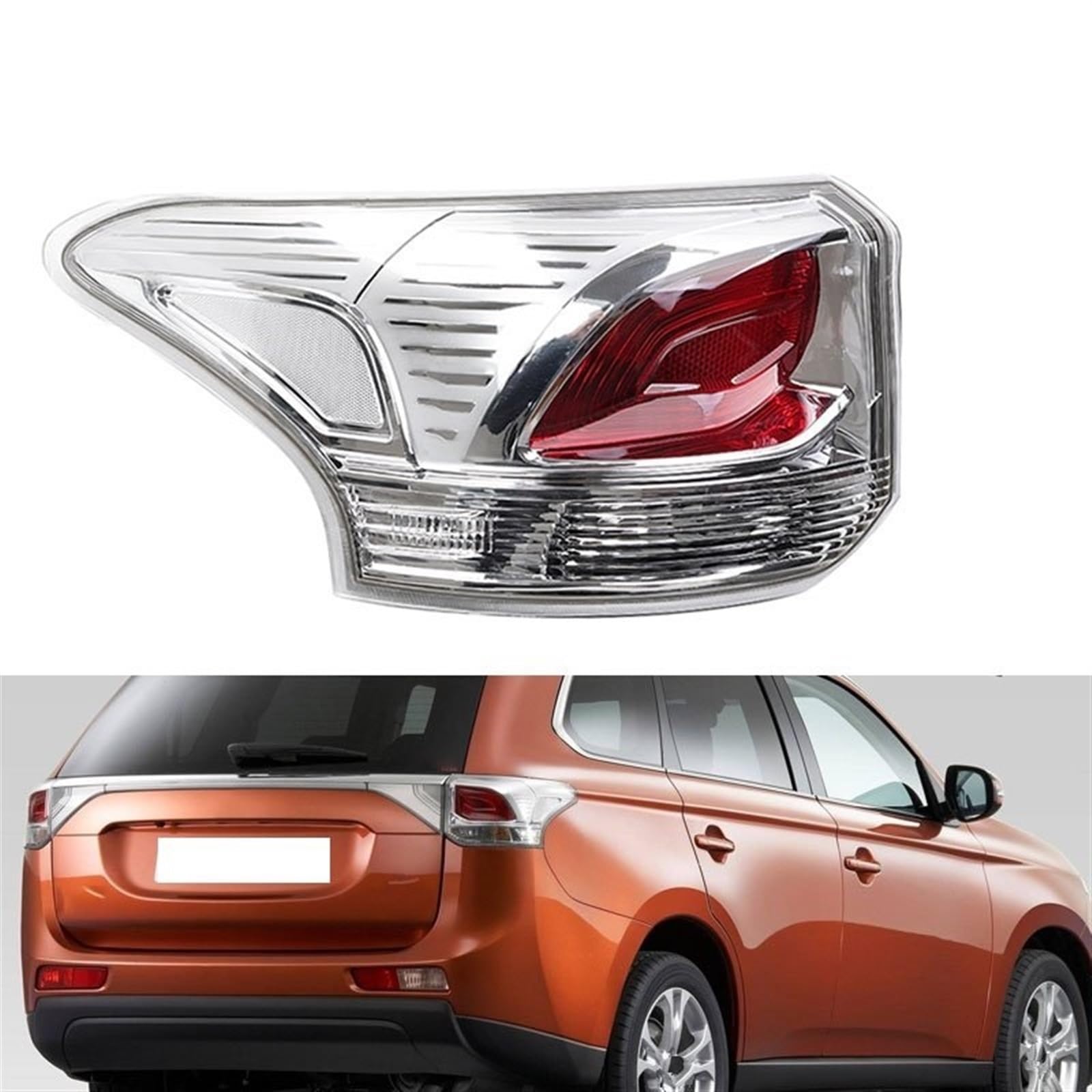 Generico Fanale posteriore per auto Auto Posteriore Della Lampada Nebbia Fanale posteriore Per Per Outlander 2013-2015 Luce di Arresto del Freno Senza Lampadine 8330A787 8330A788(Right)