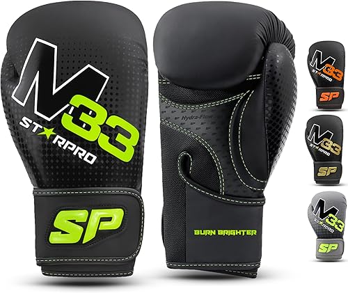 Starpro M33 Boxing Gloves with Unparalleled Wrist Support & Protection - Sparring, Training & Muay Thai - Men & Women - Range of Colors & Sizes
