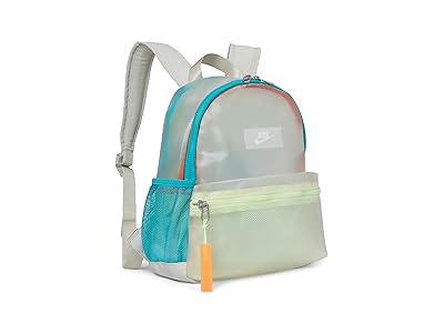Nike Kids Brasilia Just Do It Mini Backpack (11L) (Little Kid/Big Kid) Backpack Bags Clear/Light Bone/White, Mesh/Polyester/Polyurethane