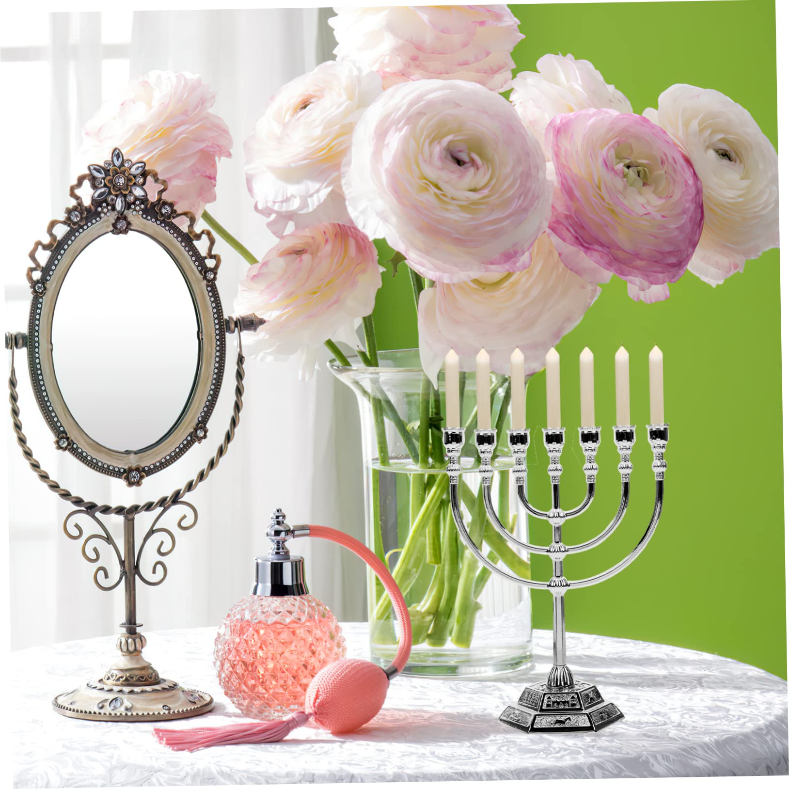 Amazon.co.jp: AOKWAWALIY ユダヤ教のキャンドルホルダー 7本